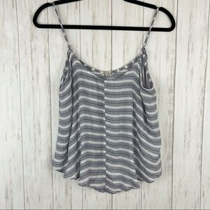 Free People intimately blue and white tank